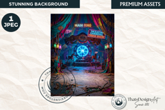 Horrific Carnival Backdrop Creepy Circus Halloween Product Image 1