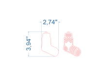Sock Christmas Ornament SVG laser cut files for Glowforge Product Image 3