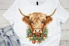 Highland Cow Christmas Clipart Bundle Product Image 3