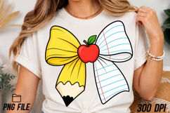 Teacher Pencil Paper Bow PNG, Teach Product Image 3