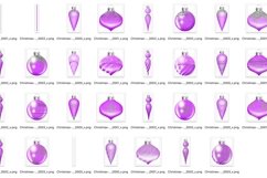 Glam Purple and Diamond Christmas Ornament Clipart Product Image 3