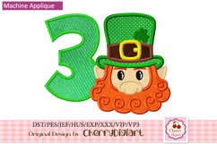 St Patrick&#039;s Day Numbers applique machine embroidery 22120 Product Image 5