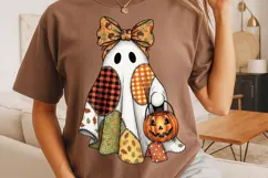 Cute Fall Ghost Png, Girly Halloween Png, Cozy Fall Png. Product Image 3