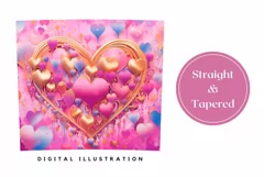 Pastel Love Tumbler Design, Valentine's Day Sublimation PNG Product Image 3
