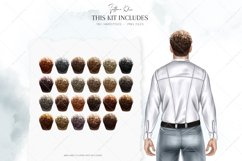 Male Hairstyles Clipart, Hair for Men Dolls Clip Art Product Image 6