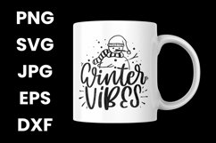 Funny Winter Vibes Snowman Humor Winter Season SVG Product Image 3