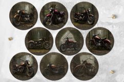 Motorcycle | Bike Sublimation car coaster &amp; key chain bundle Product Image 3