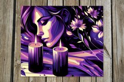 Girl in purple | 8 modern skinny tumbler Sublimation designs Product Image 3