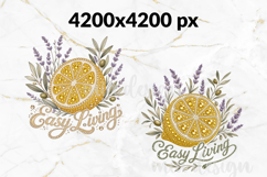 Rhinestone Lemon PNG Easy Living Mediterranean Sublimation Product Image 2