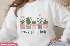 Crazy plant lady PNG, Gardening Sublimation PNG Product Image 1