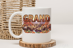 Grand Canyon PNG, Vintage National Park Eagle Sublimation Product Image 3