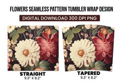 Flower Seamless Pattern Tumbler Warp Design Product Image 3