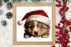 Christmas Peeking Dogs Clipart, Christmas PNG Product Image 3