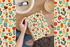 Scandi Floral Seamless Pattern Digital Paper Product Image 3