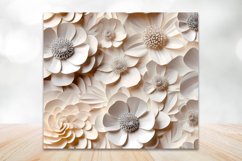 3d Flower Sublimation Tumbler | 3d Tumbler Wrap Design Product Image 3