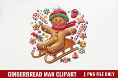 Gingerbread Man Clipart Bundle PNG Product Image 4