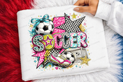 Soccer PNG Colorful Girls Soccer Ball, Cleats &amp; Goal Product Image 3