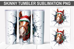 Christmas Horse Tumbler Wrap PNG - Festive Horse Design Product Image 1