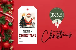 Santa Claus Gift Tag, Cartoon Christmas Gift Tag Printable Product Image 3