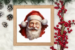 Christmas Santa Claus Peeking Clipart PNG Product Image 3