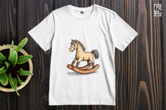 Cute Rocking Horse Clipart Sublimation PNG Product Image 3