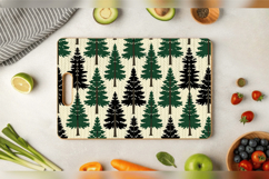 Knitted Pine Trees Forest Cutting Boards sublimation Design Product Image 3