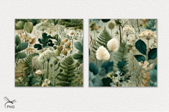 Botanical patternl digital paper, background clipart Product Image 3