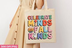 Celebrate Minds of All Kinds PNG, Autism Sublimation PNG Product Image 1