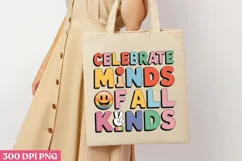 Celebrate Minds of All Kinds PNG, Autism Sublimation PNG Product Image 1