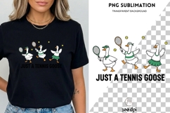 Tennis Goose PNG, Funny Goose Tennis Clipart, Cute Sports Product Image 3