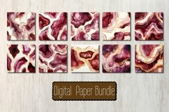 Burgundy and Gold Agate Digital Papers Product Image 2