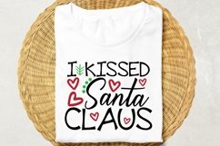 I Kissed Santa Claus Svg, Funny Christmas Santa Claus Svg. Product Image 3