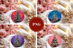 Art Christmas Tree Round Ornaments, Christmas Tree Ornaments Product Image 3