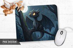 Curious Night Dragon Mouse Pad PNG Design Product Image 1