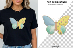 Patchwork Butterfly PNG, Fabric Butterfly Clipart Product Image 2