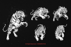 10 Bundle Dark Art Fire Tiger Beast Fang Animal Wild Jungle Product Image 5