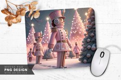 Pastel Nutcracker Soldiers in a Winter Wonderland Mouse Pad Product Image 1