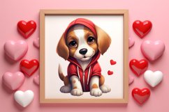 Cute Valentine Dog Clipart, Valentines Day Dog Clipart Product Image 3