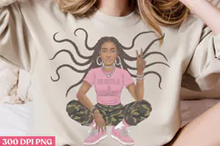 Empowering Black Girl Clipart PNG Product Image 3