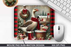 Goose Mouse Pad Sublimation, Christmas Mouse Pad PNG Product Image 1