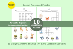 Preschool 10 Animal Crossword Activity Pages for Kids Product Image 4