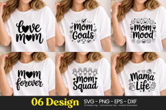 Love Mom Goals Mood Quotes SVG PNG Product Image 1