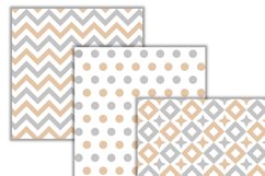 Brown, Gray and White Digital Papers Product Image 3