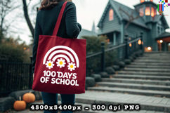 100 Days of School Daisy Rainbow PNG Product Image 4