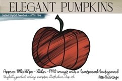 Elegant Pumpkins, 6 PNG Pumpkins, 300dpi Product Image 3