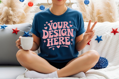 4th of july sweatshirt mockup, patriotic mockup, festive moc Product Image 2