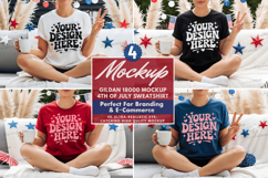 4th of July Sweatshirt Mockup 4th of July Sweatshirt Mockup Product Image 1