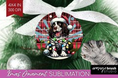 English Springer Spaniel Funny Dog Christmas Ornament PNG Product Image 1