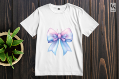 Pastel Butterfly Bow Watercolor Clipart Sublimation PNG Product Image 2