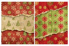 Christmas, Red, Green, Papers, Junk Journal Product Image 3